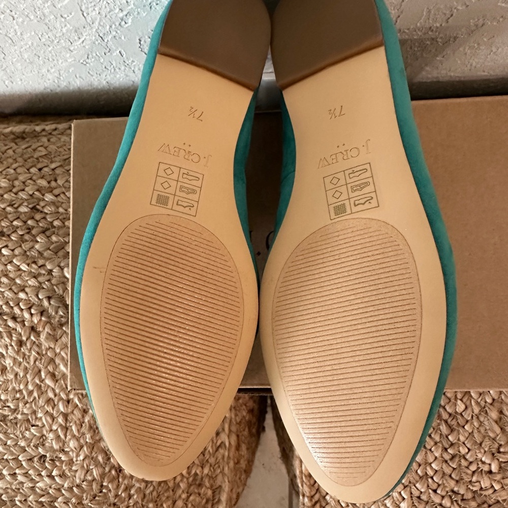 J.Crew Tassel Smoking Loafers Deep Emerald Green Suede Size 7.5 - Picture 7 of 7